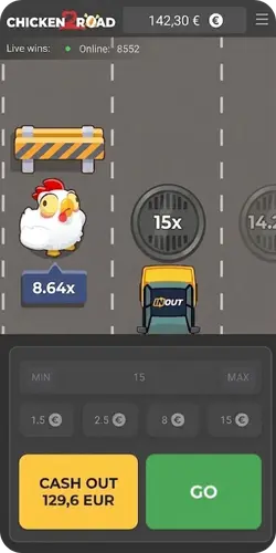 Encaisser pendant une partie de Chicken Road 2